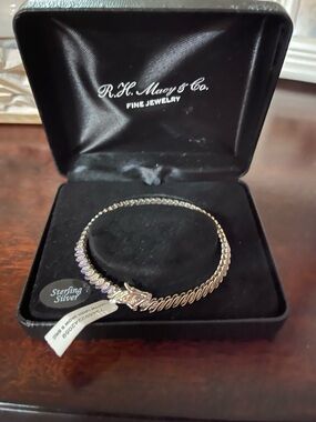 Sterling Silver Diamond Triple Row Tennis Bracelet
